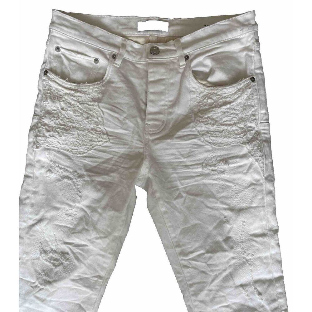 $320 New PURPLE BRAND (WHITE QUILTED DESTROY POCKET JEAN) Size 31 - Picture 5 of 6